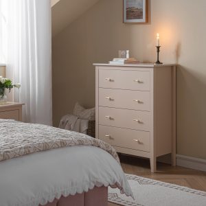 oakham 4 drawer dresser, nude pink