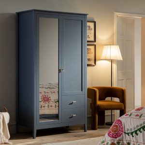 oakham mirrored double closet, stormy blue